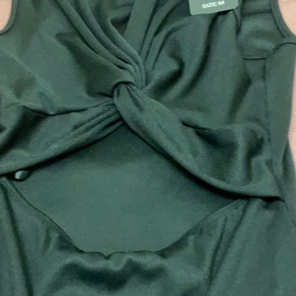 NWT 21 Saints bare abdomen twist black maxi dress, size M - Picture 6 of 7